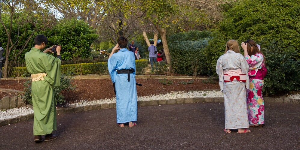 Cosplay and kimono at Cherry Blossom Festival