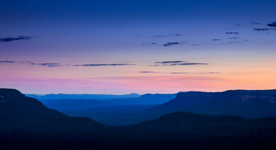 The Blue Mountains sunset